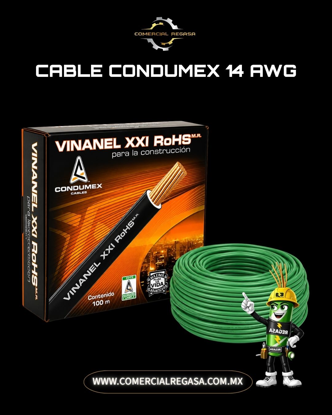 Cable condumex 14 AWG