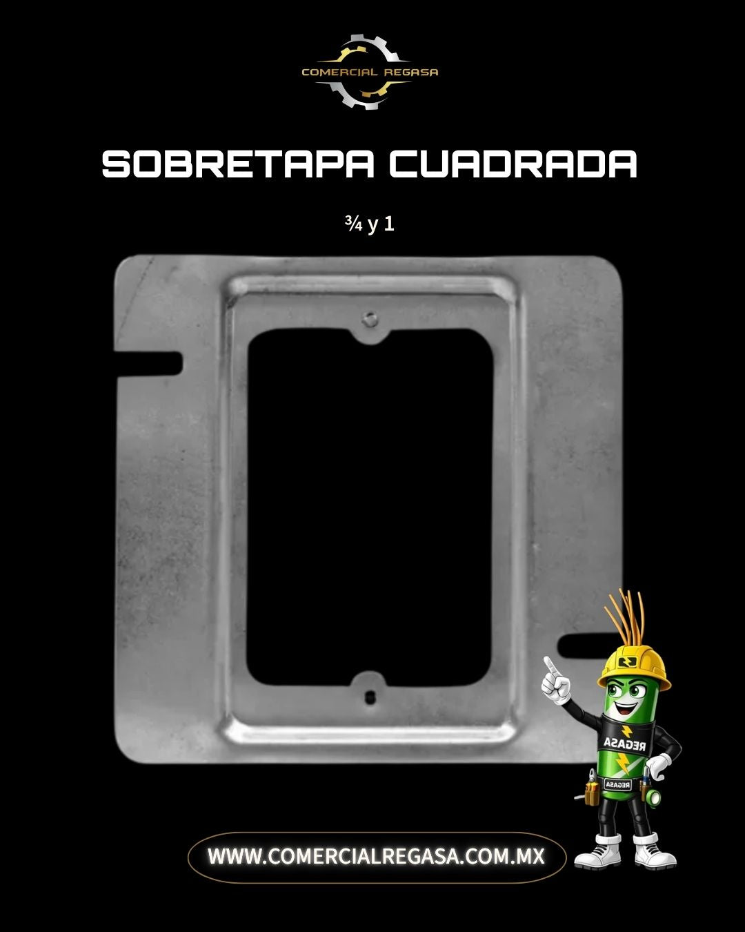 Sobretapa Cuadrada Eléctrica | Tapa de Registro para Almacén y Oficina