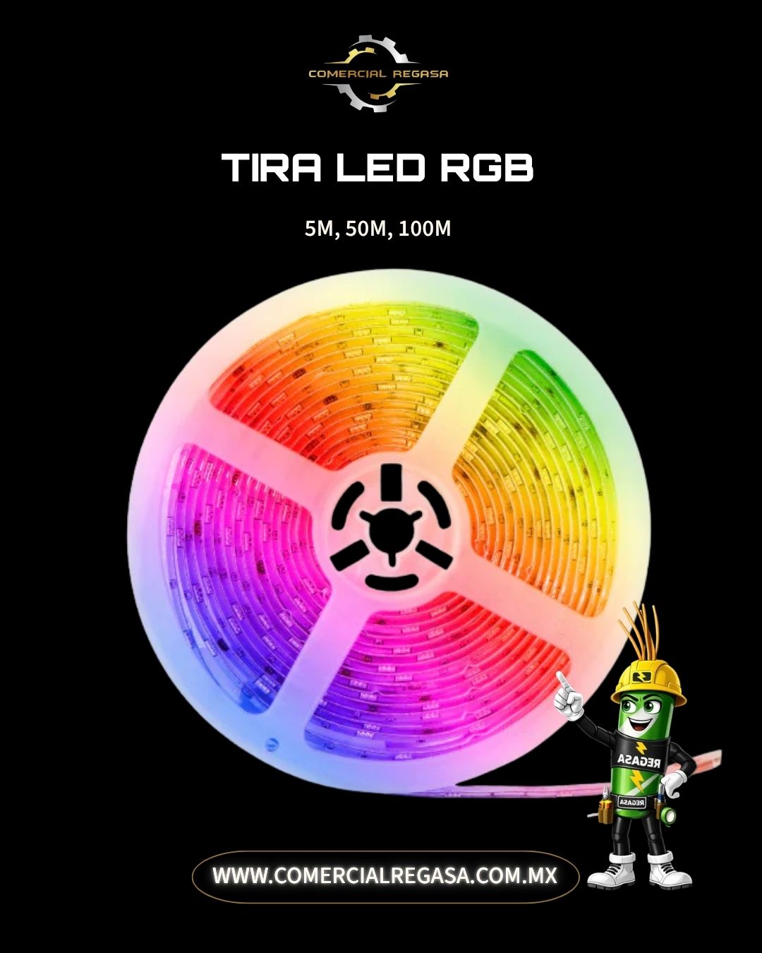 Tira LED RGB Flexible Multicolor IP65 | Kit de Iluminación con Driver Incluido