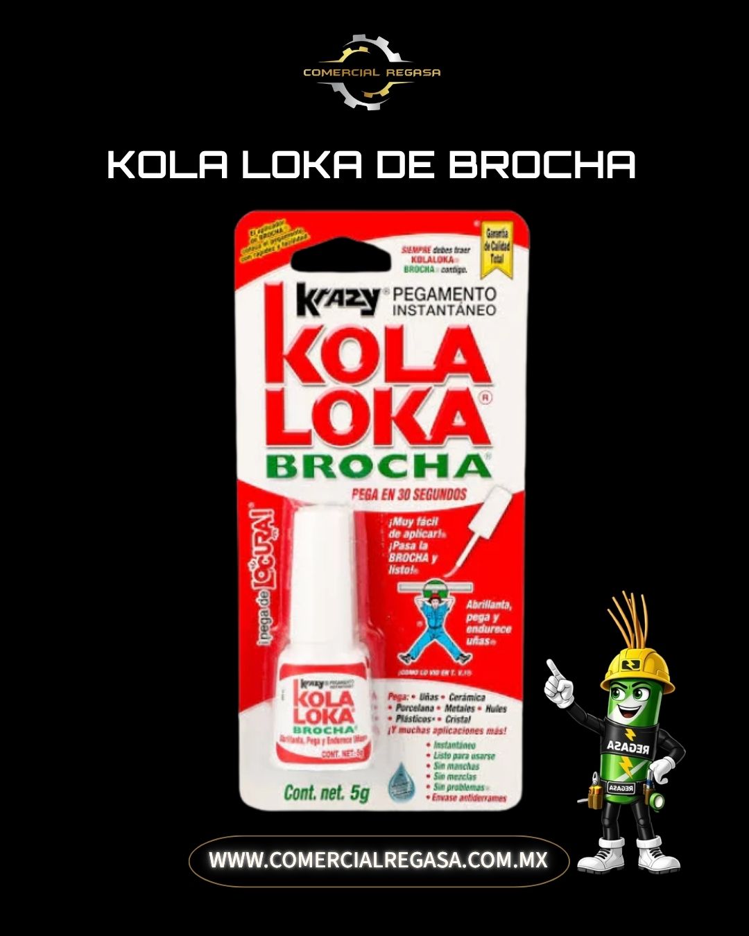 Pegamento Instantáneo KolaLoka | Gota Mágica Multimaterial