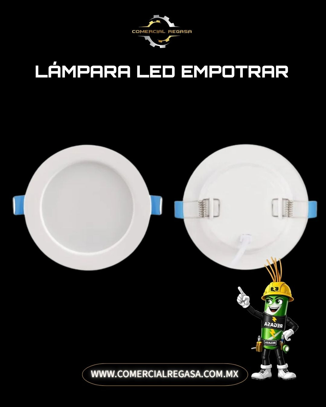Lámpara LED Downlight Empotrable | Panel de Plafón Antivaho y Antideslumbrante