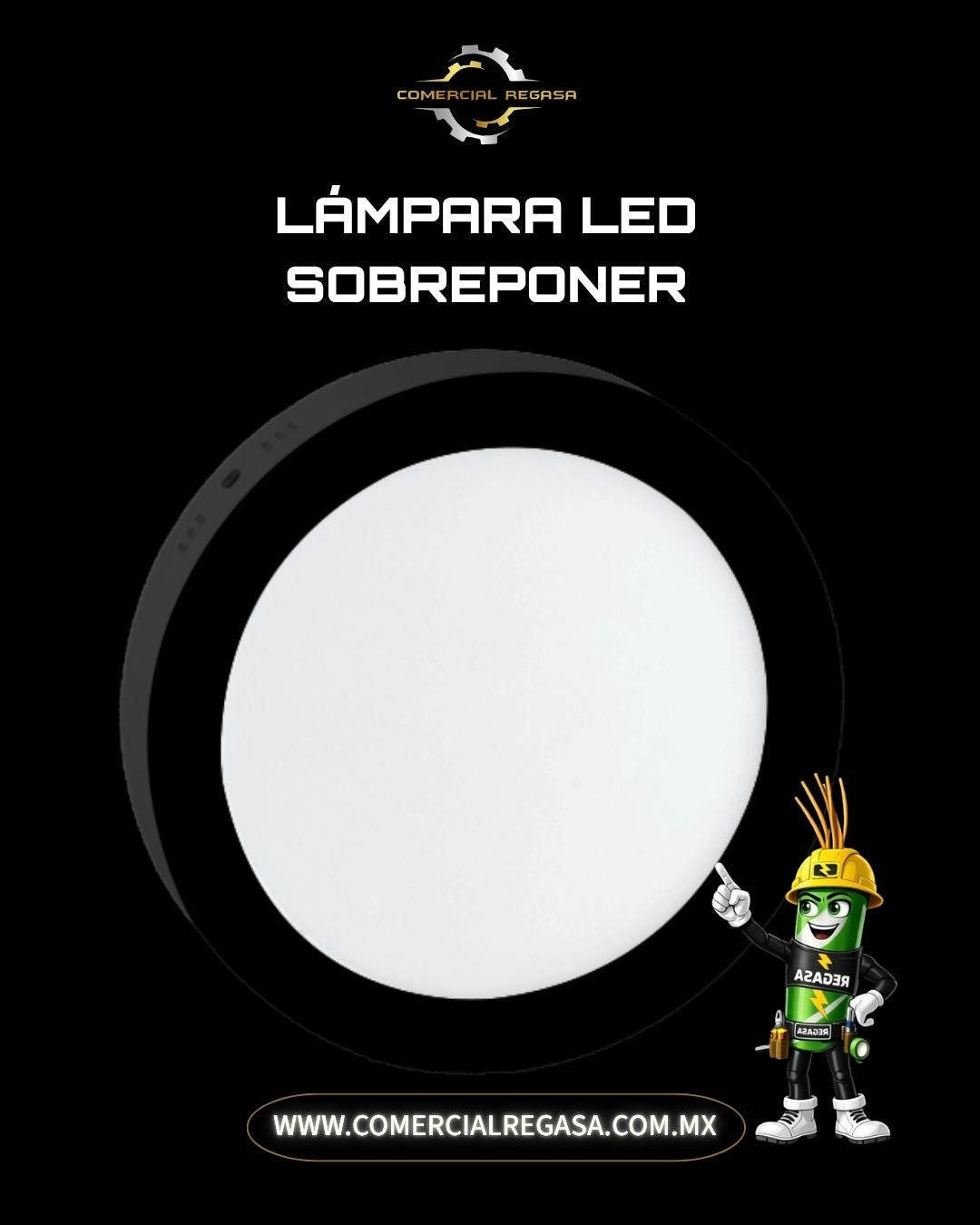 Lámpara LED Downlight de Sobreponer | Plafón Techo de Plástico ABS