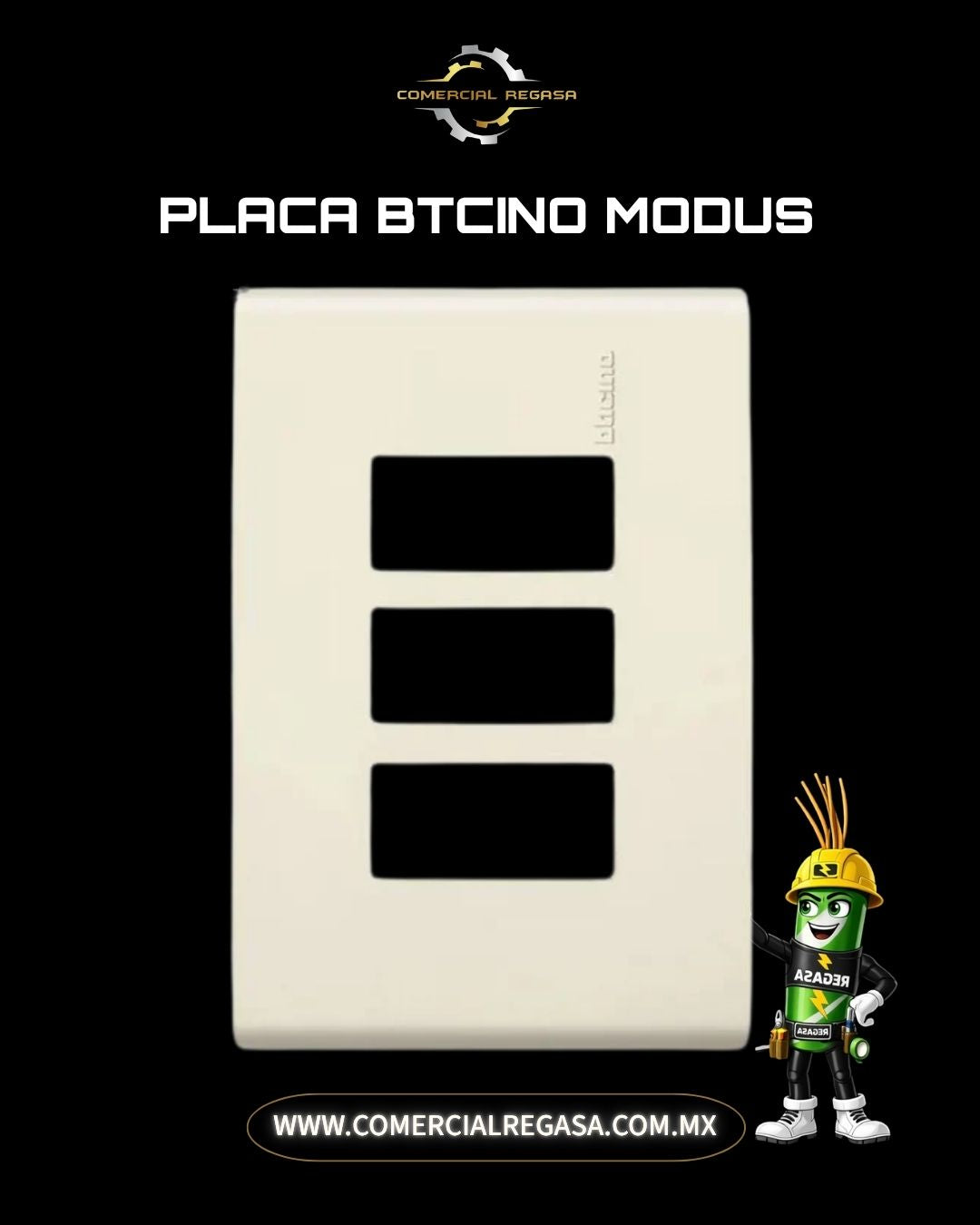 Placa Bticino Modus Color Marfil | Tapa para Apagador y Contacto