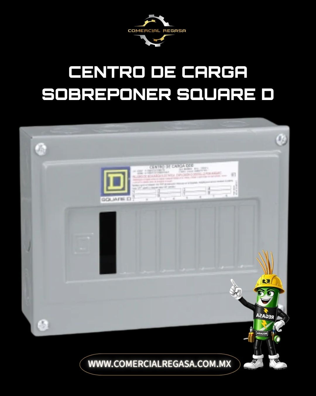 Centro de carga sobreponer Square D QO | Tablero eléctrico para distribución de circuitos
