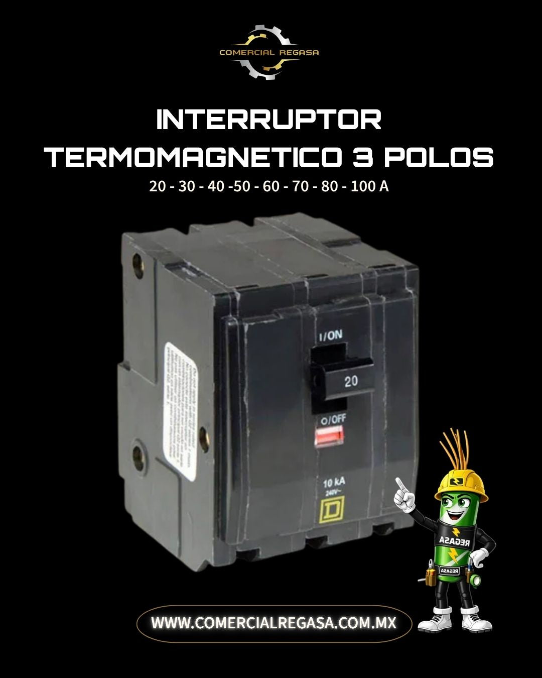 Interruptor termomagnetico 3 polos
