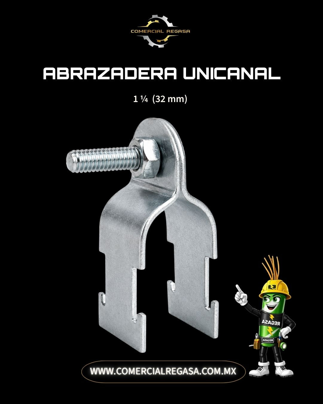 Abrazadera Unicanal