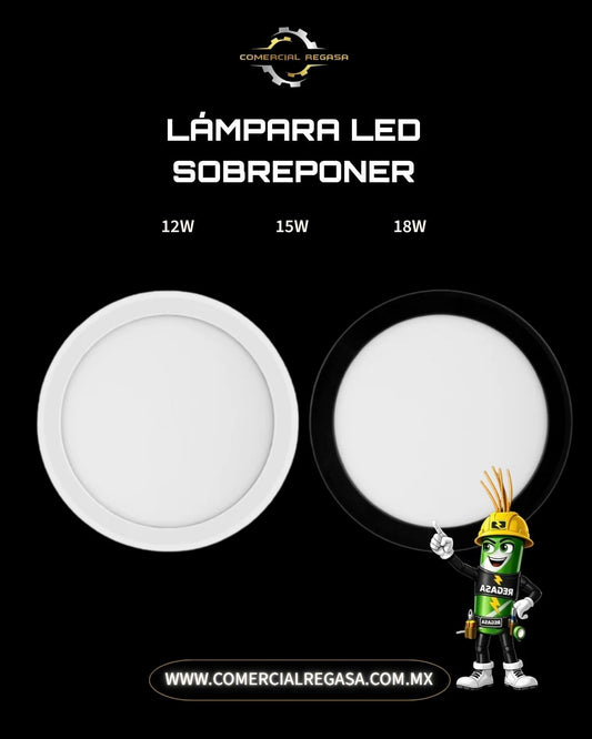 Lámpara LED Downlight de Sobreponer | Plafón Techo de Plástico ABS