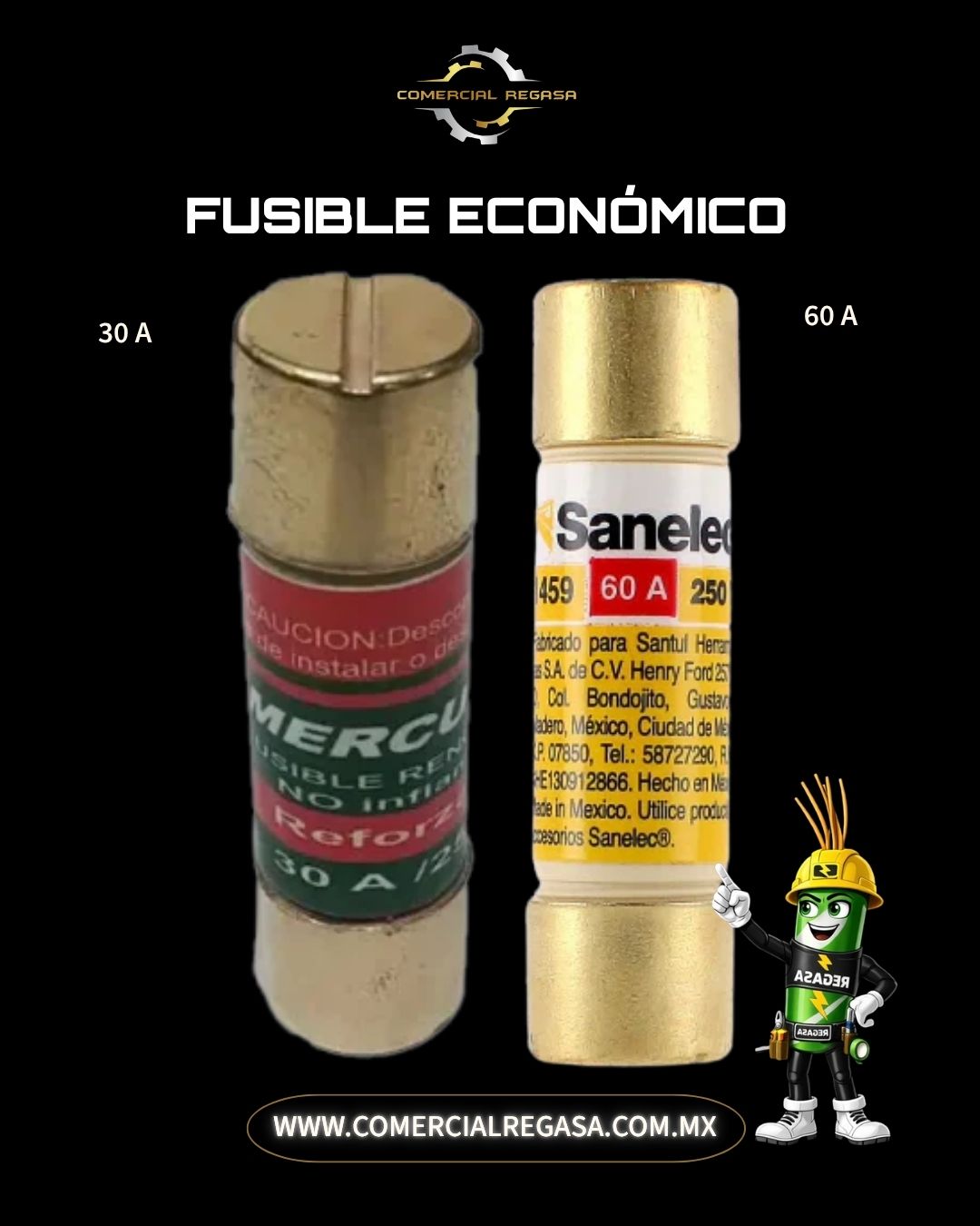 Fusible de Cartucho Renovable Económico | 30A y 60A