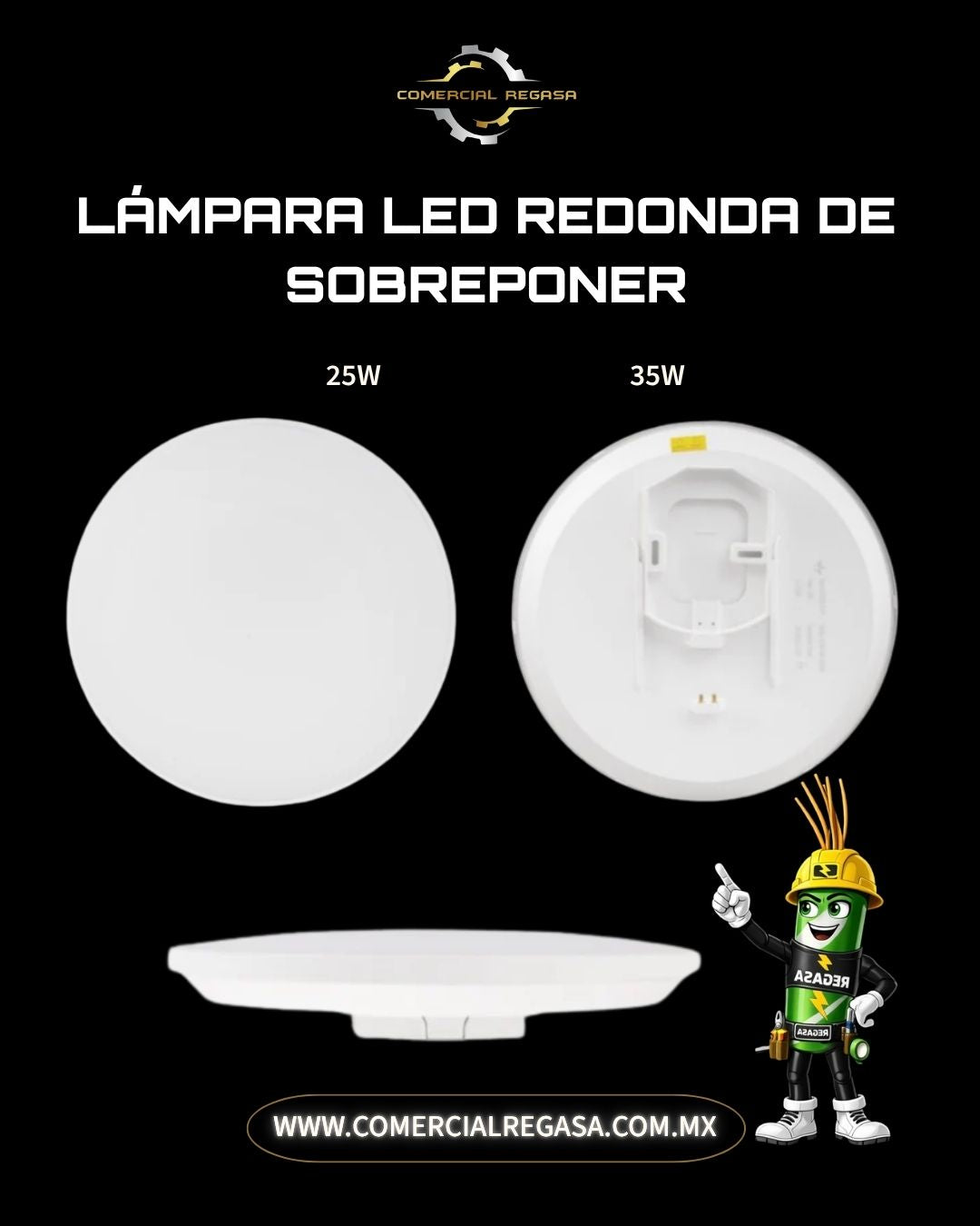 Lámpara LED Redonda de Sobreponer | Plafón Hermético Anti-Mosquitos e Insectos