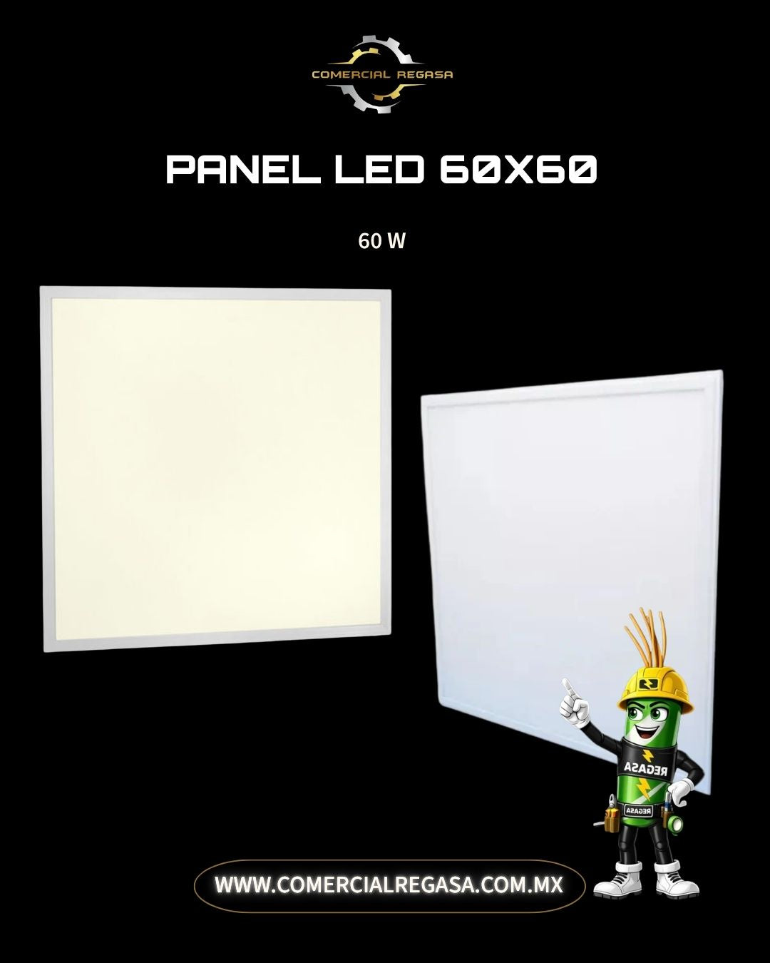 Panel LED 60x60 cm de Empotrar o Suspender 60W | Luminaria Cuadrada para Plafón de Oficina