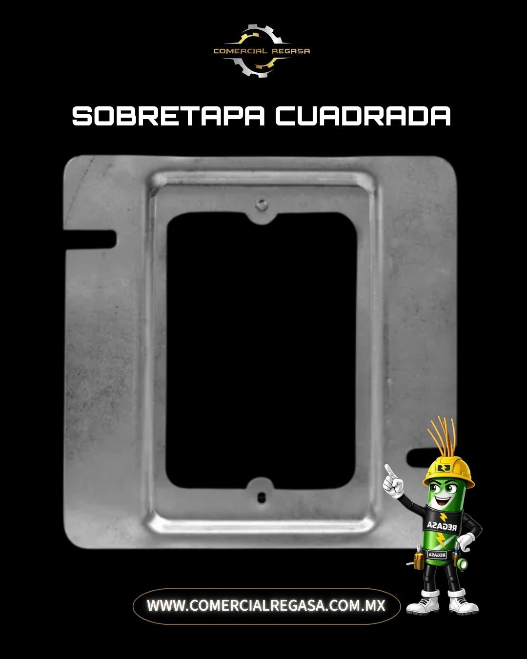 Sobretapa Cuadrada Eléctrica | Tapa de Registro para Almacén y Oficina