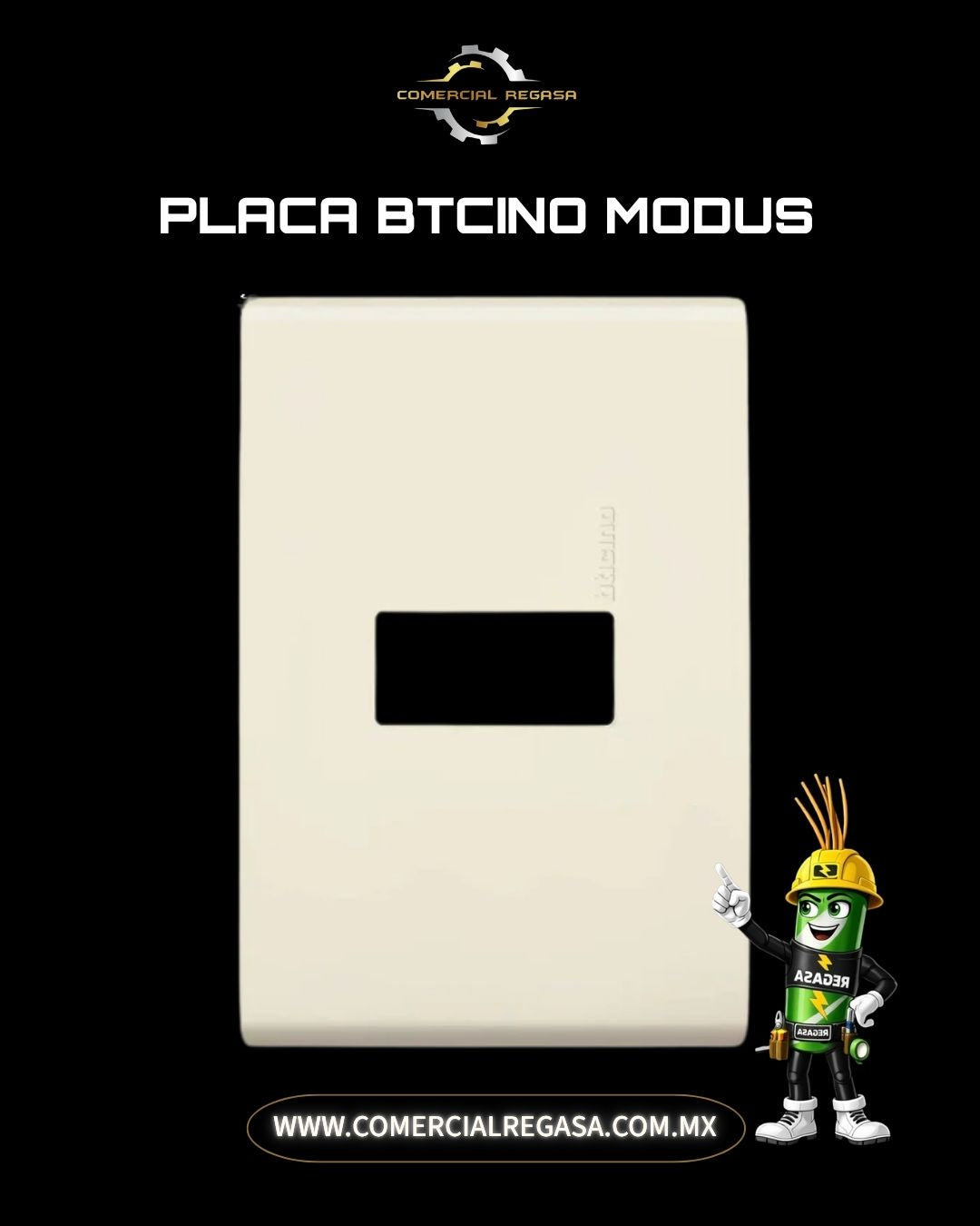 Placa Bticino Modus Color Marfil | Tapa para Apagador y Contacto