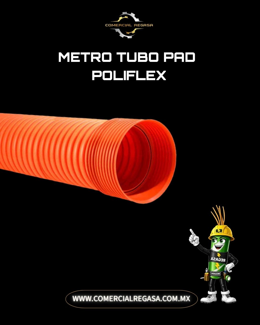 Metro de Tubo PAD Poliflex para Redes Subterráneas