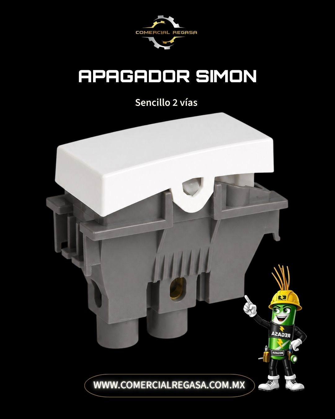Apagador Simon | Interruptor eléctrico resistente y duradero