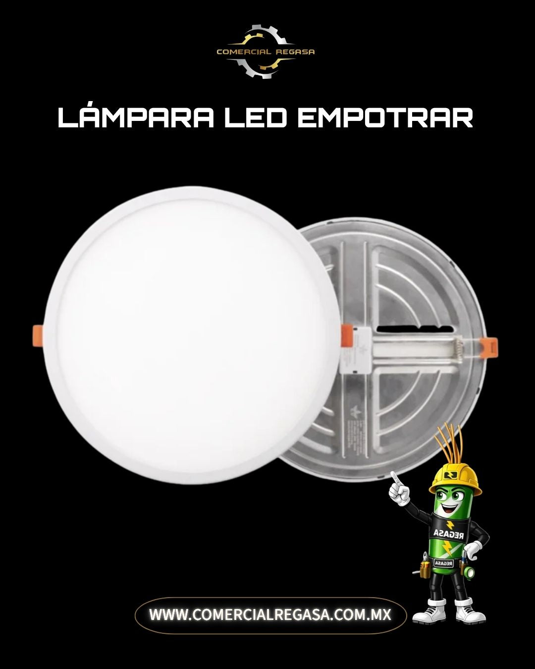 Lámpara LED Downlight Empotrable | Panel de Plafón Antivaho y Antideslumbrante