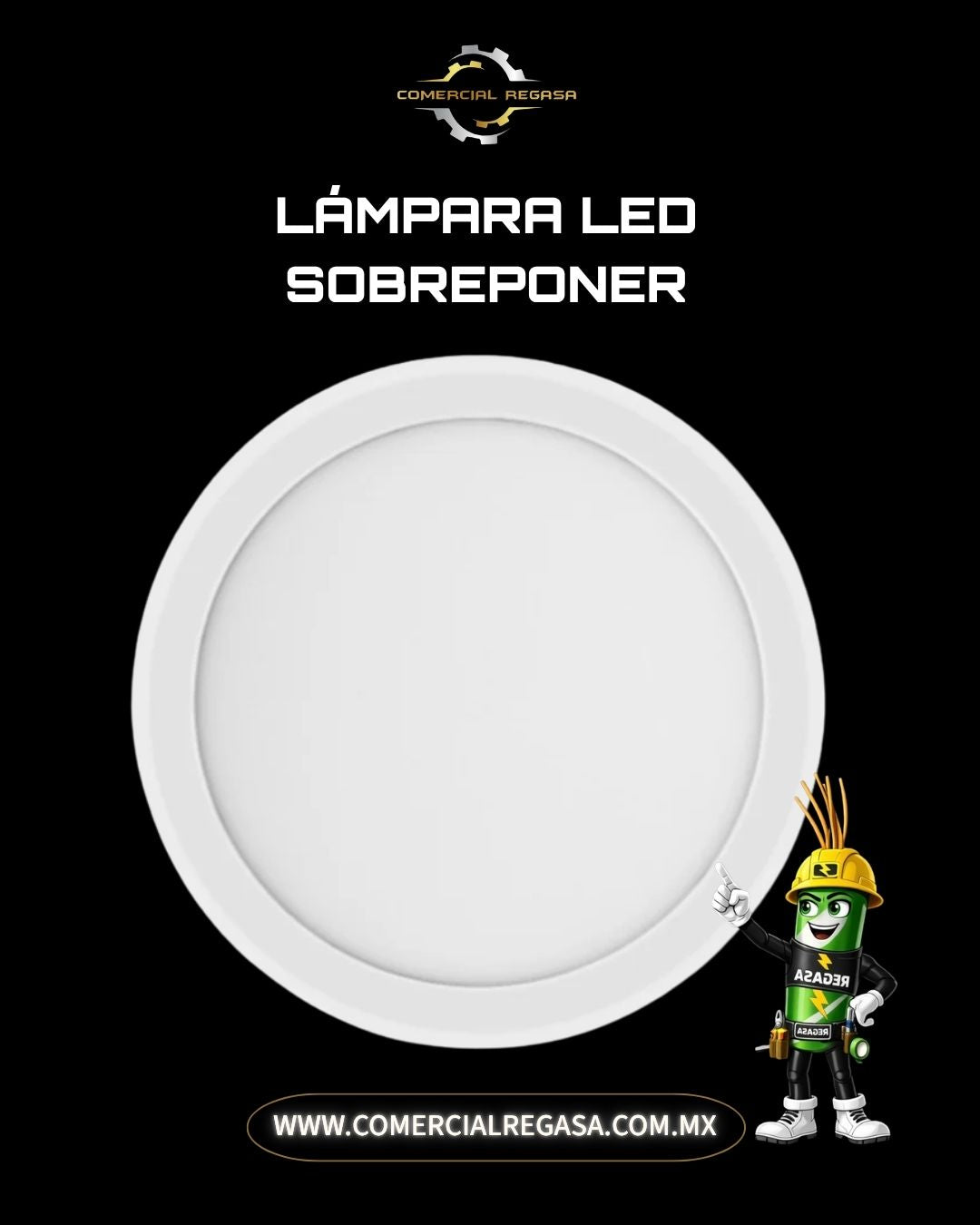 Lámpara LED Downlight de Sobreponer | Plafón Techo de Plástico ABS