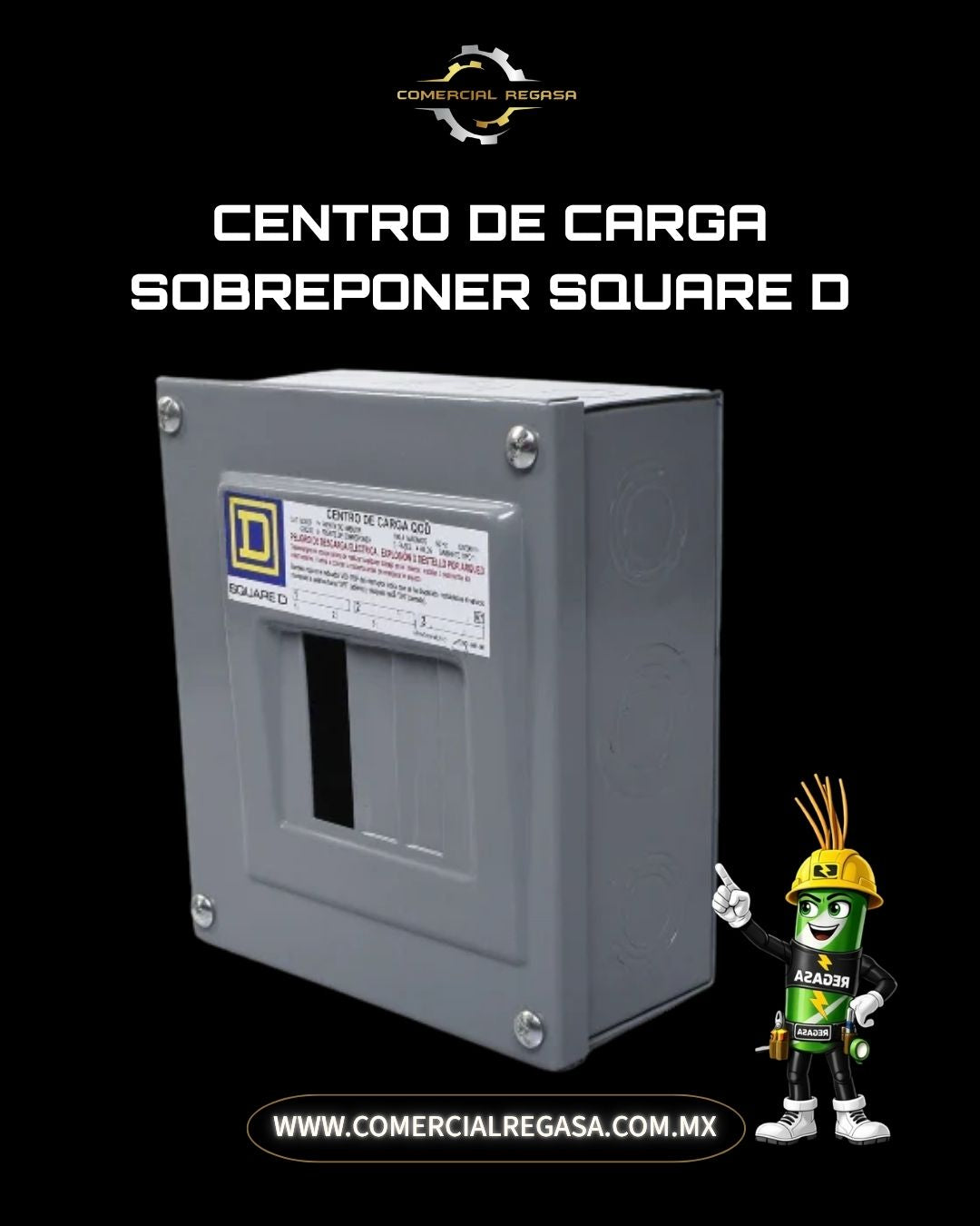 Centro de carga sobreponer Square D QO | Tablero eléctrico para distribución de circuitos