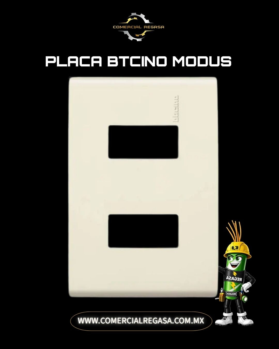 Placa Bticino Modus Color Marfil | Tapa para Apagador y Contacto