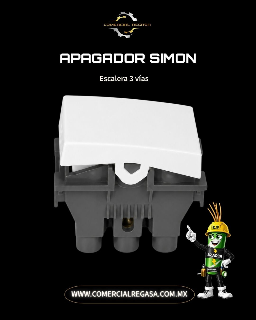 Apagador Simon | Interruptor eléctrico resistente y duradero