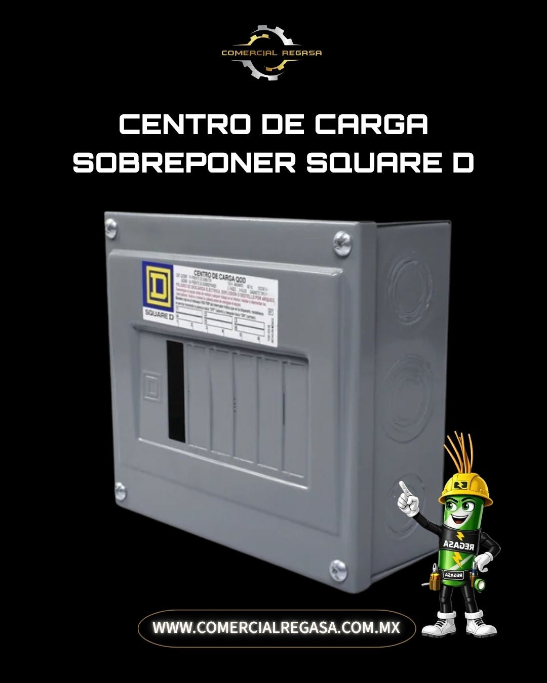 Centro de carga sobreponer Square D QO | Tablero eléctrico para distribución de circuitos