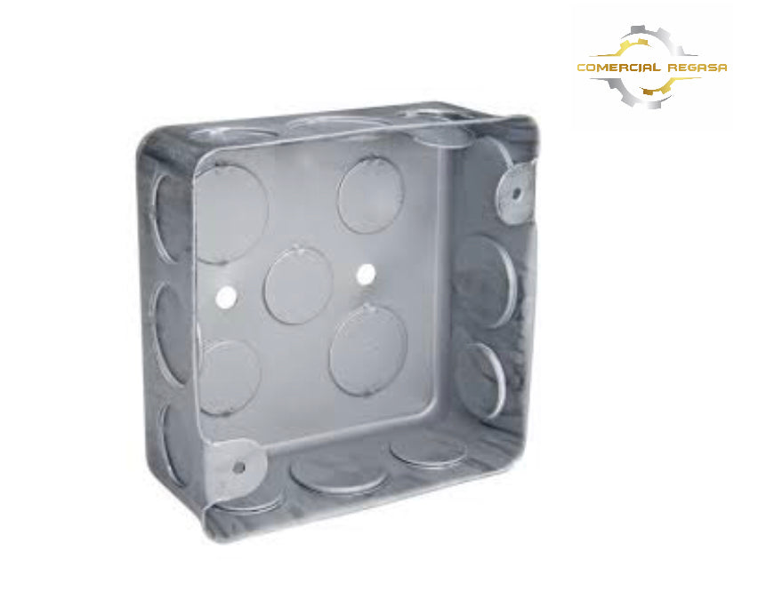 Caja Cuadrada Galvanizada para instalación eléctrica | Caja metálica d ...