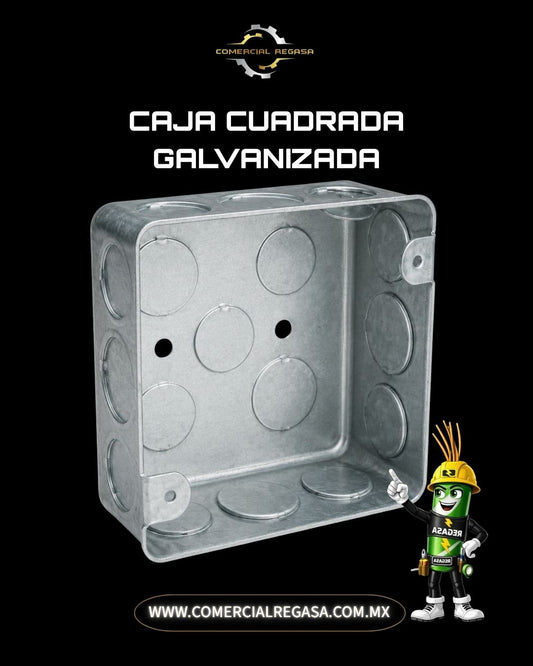 Caja Cuadrada Galvanizada para instalación eléctrica | Caja metálica de conexión