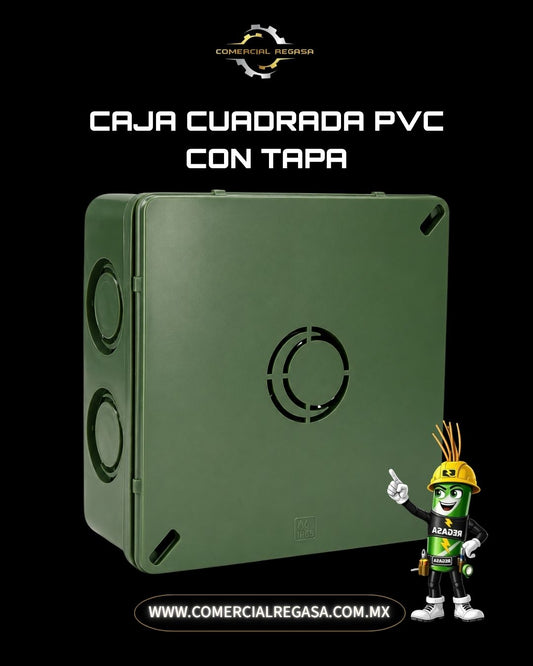 Caja Cuadrada PVC con Tapa Argos | Caja eléctrica para tubería y conexiones