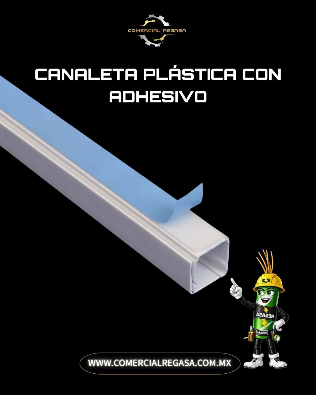 Canaleta Plástica PVC 2 Metros | Organizador y protección para cableado eléctrico