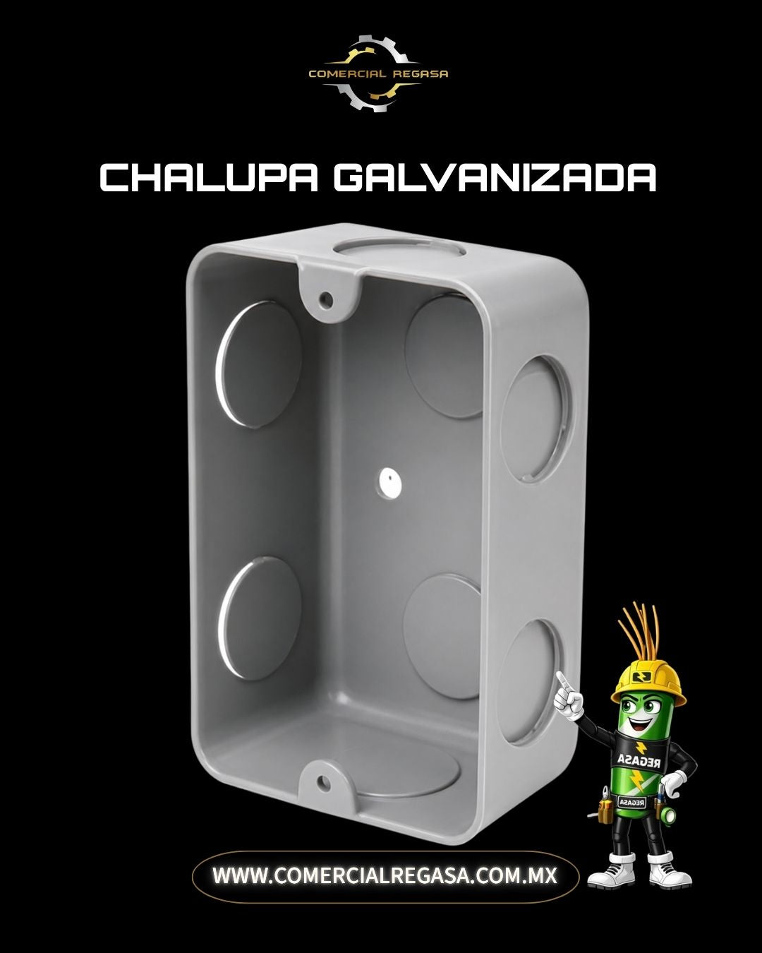 Chalupa Galvanizada | Caja metálica para instalaciones y conexiones eléctricas