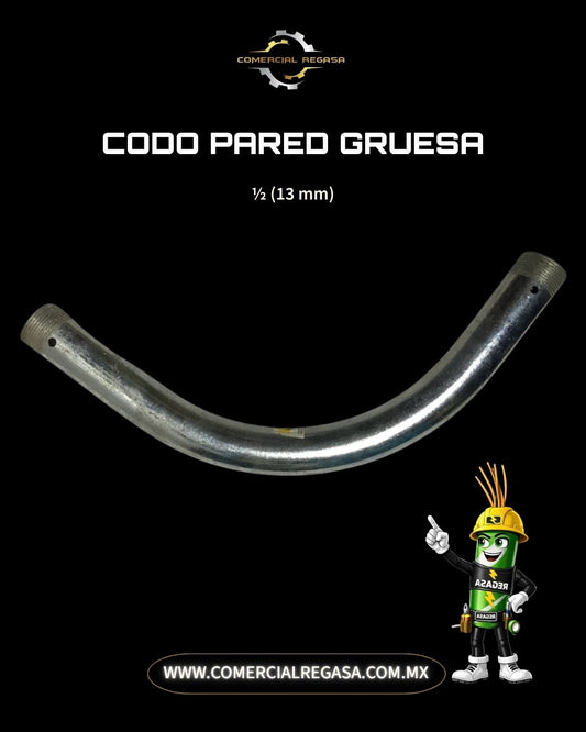 Codo Pared Gruesa Galvanizado | Accesorio para Tubería Eléctrica