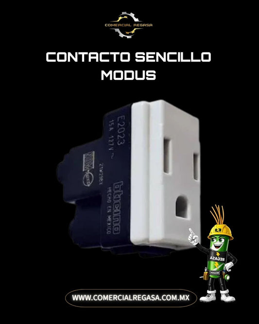Contacto Sencillo Bticino Modus Marfil | Tomacorriente Individual 2P+T