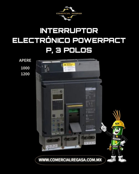 Interruptor electrónico PowerPacT P, 3 Polos