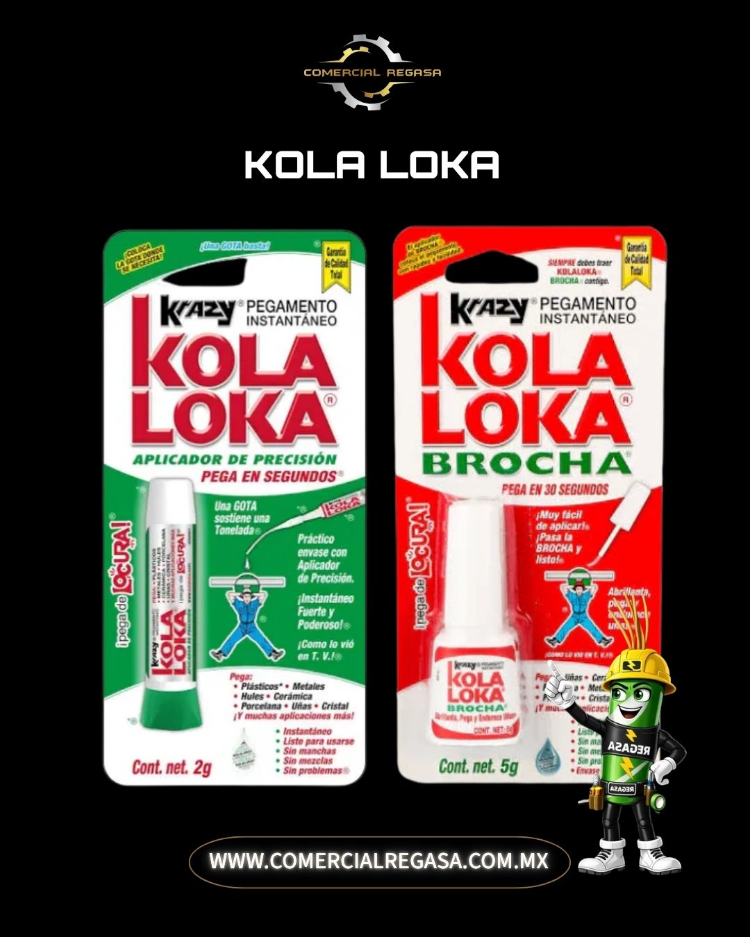 Pegamento Instantáneo KolaLoka | Gota Mágica Multimaterial