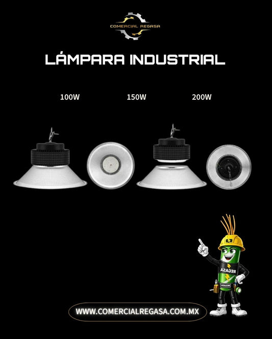 Luminaria High Bay Industrial LED | Campana de Alta Bahía con Reflector de Aluminio