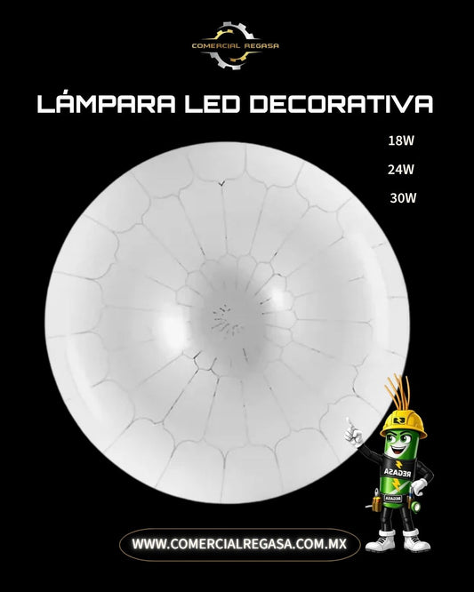 Lámpara LED Decorativa de Techo y Pared | Luminaria Moderna Base Metálica