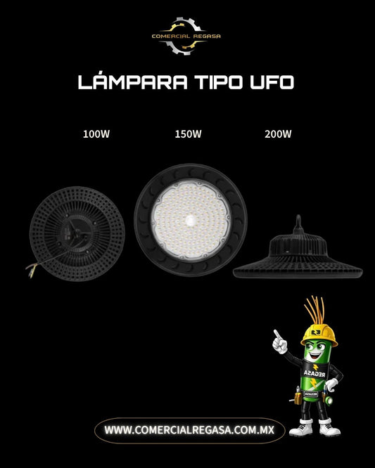 Lámpara LED UFO Industrial High Bay | Campana de Aluminio Fundido IP65