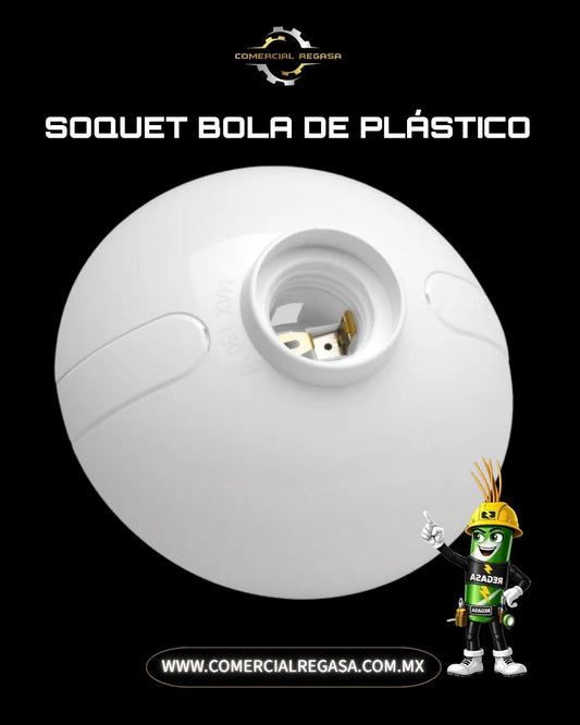 Soquet de Sobreponer Redondo Bticino P21 | Portalámparas de Plástico Blanco E27