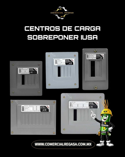 Centro de carga sobreponer IUSA | Tablero eléctrico para distribución y protección