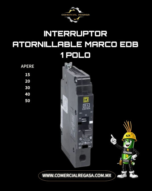 Interruptor Atornillable Marco EDB 1 Polo Square D | Pastilla Industrial NF