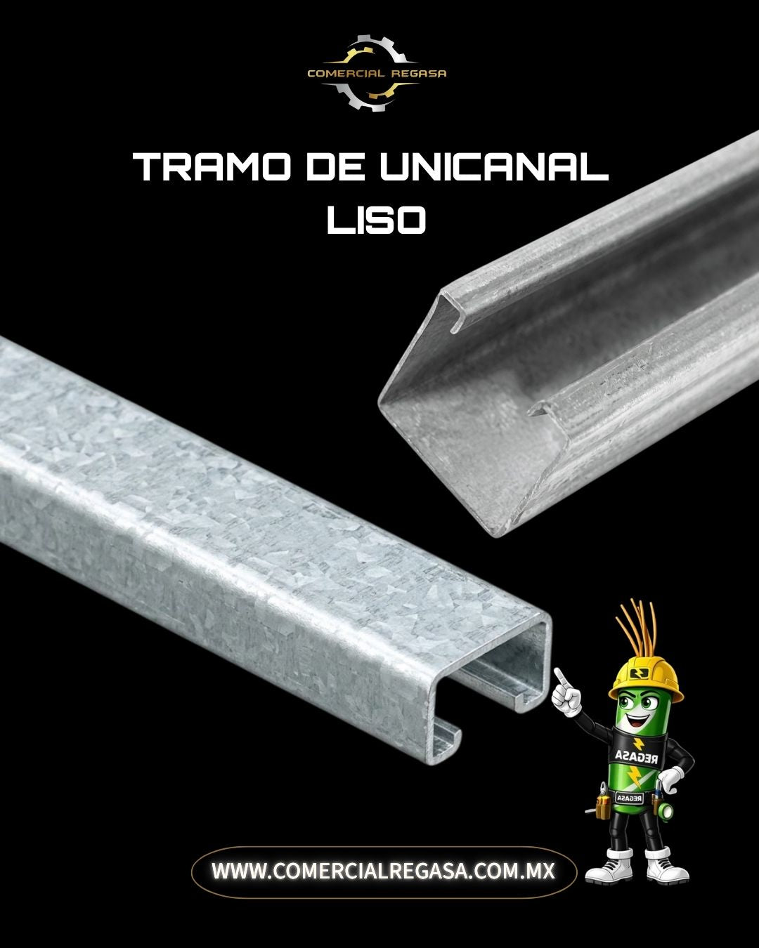 Tramo de Unicanal de 3 Metros | Soporte Eléctrico y Estructural