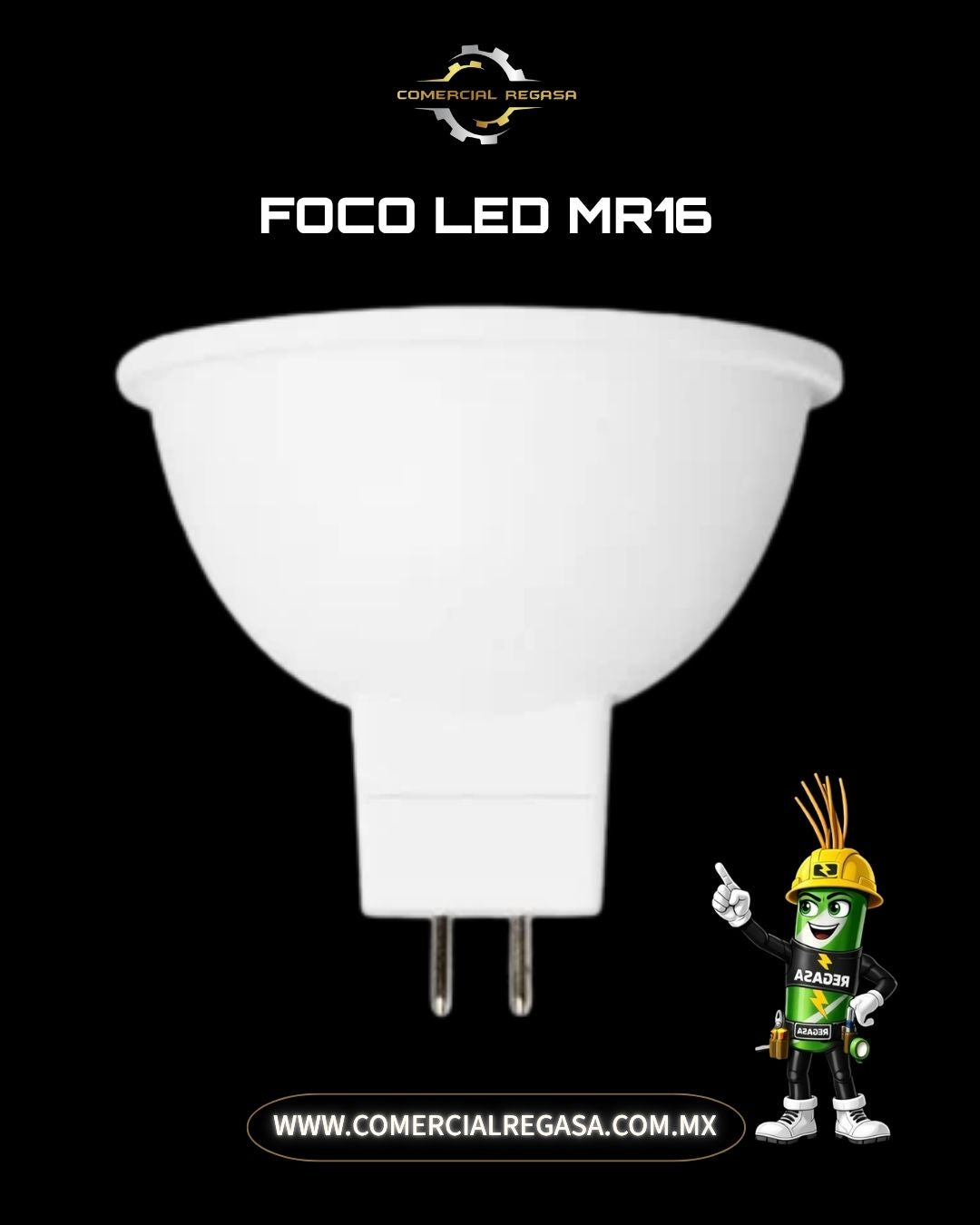 Foco LED MR16 Cálido y Frío | Lámpara Dicróica para Spot Anticaída