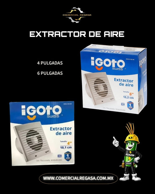 Extractor de Aire Empotrable Doméstico | Motor de Cobre y Cuerpo ABS