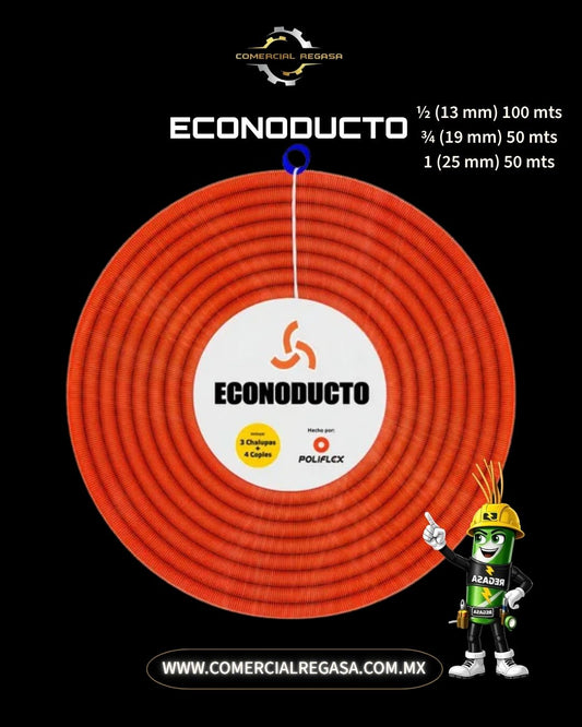 Econoducto Naranja de Polietileno Sin Guía | Manguera Flexible