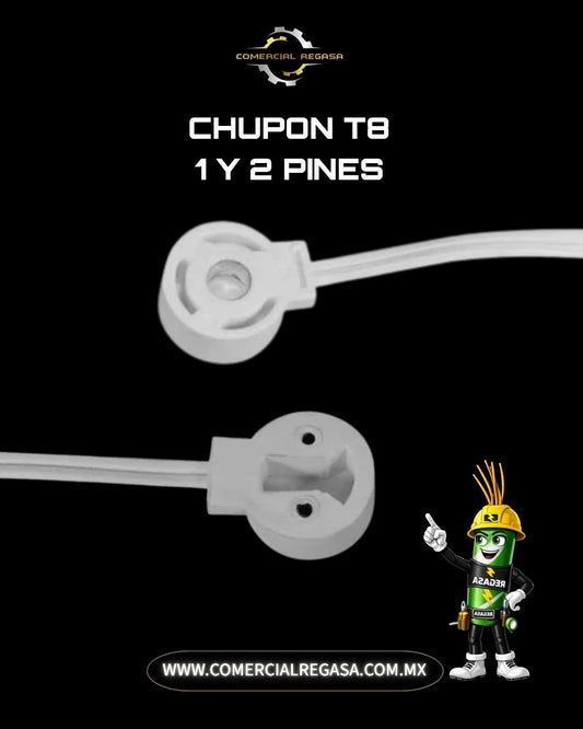 Chupón Portalámparas para Tubo T8 | Base Conector LED y Fluorescente