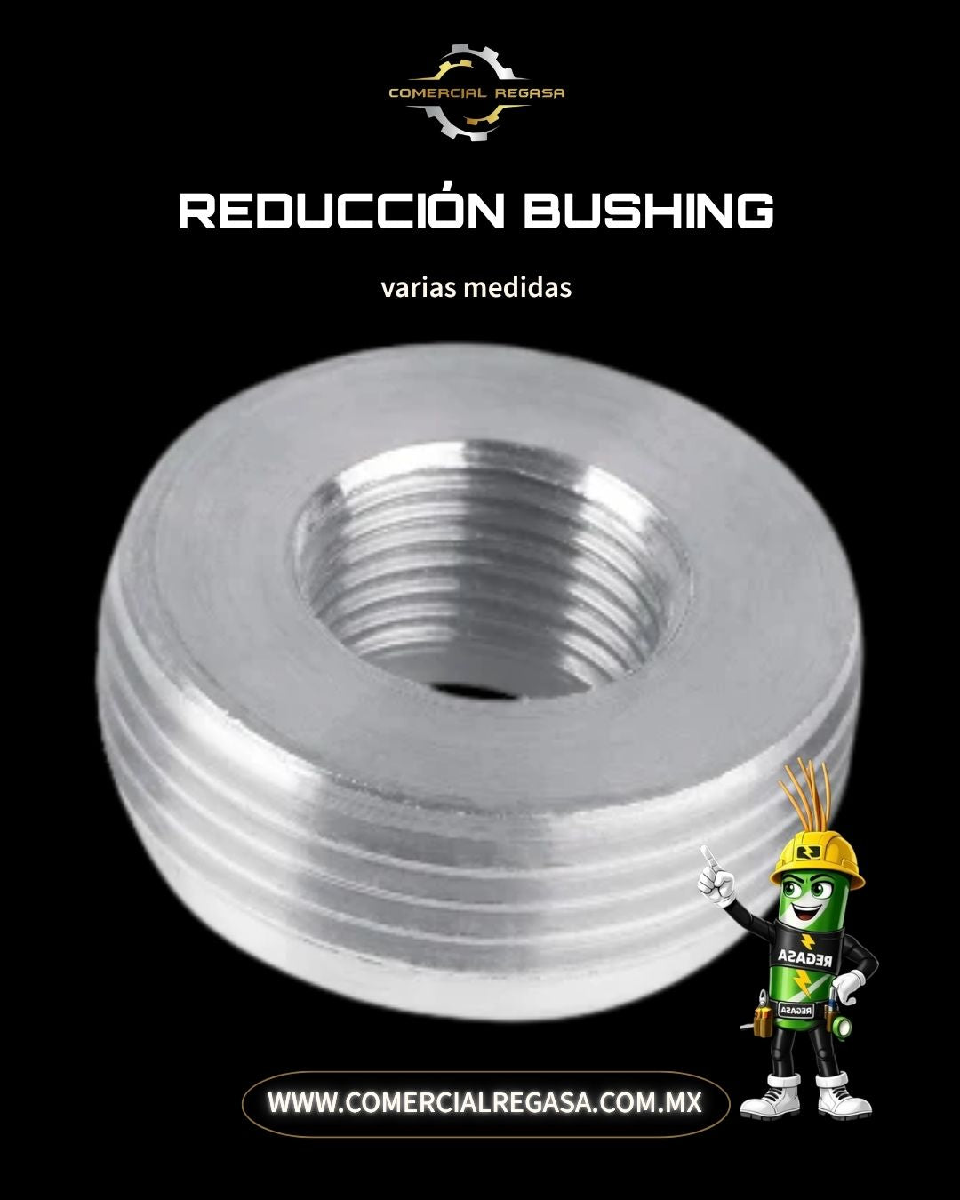 Reducción Bushing de Aluminio para Tubería Conduit | Conector de Pared Gruesa
